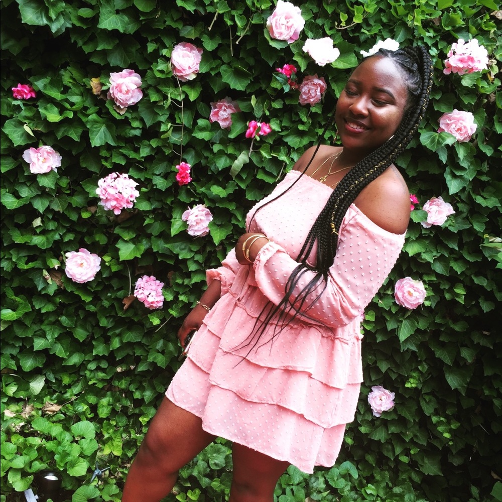 Haute Monde Pink Ruffle dress